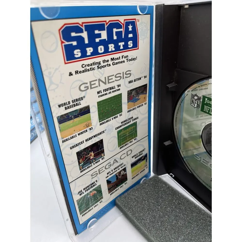 JOE MONTANA'S FOOTBALL (Sega CD) Kansas City Chiefs NFL game Complete